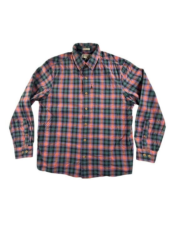 Duluth Trading Other - Duluth Trading Shirt Mens Large Green Pink Plaid Button Up Long Sleeve Untucked